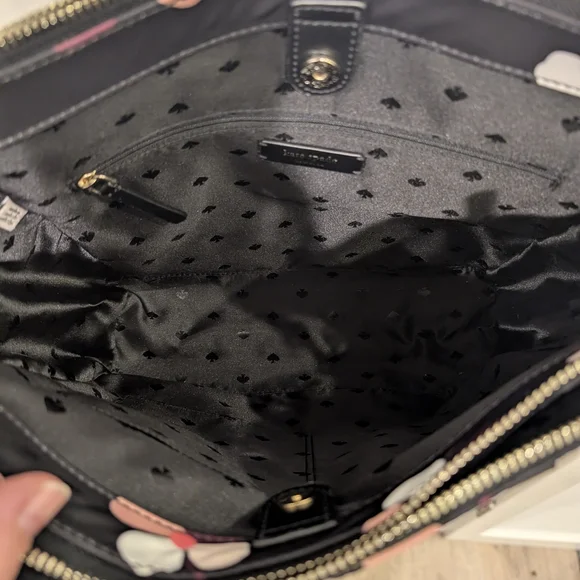 SALE 🎉 Kate Spade Dawn Dusk Buds Medium Satchel Black Floral Women's Bag - Picture 8 of 8